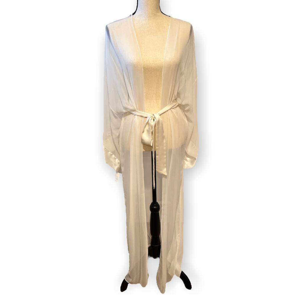 Jonquil By Diane Samandi Sheer Cream NWT Robe Style 27691 Size: L